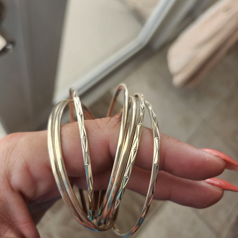 950 Sterling Silver Bangle Bracelets - image 7